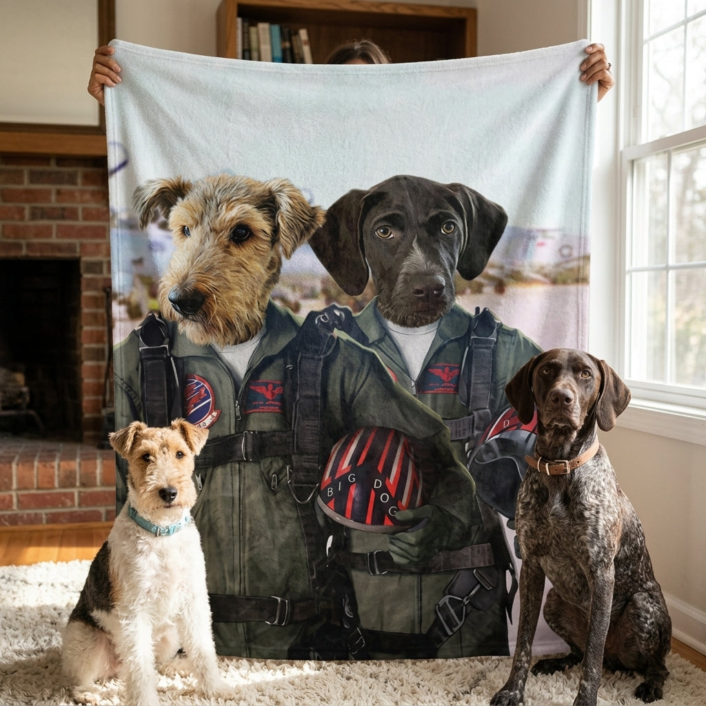 Custom Pet The Fighter Pilots Blanket