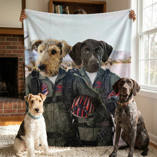 Custom Pet The Fighter Pilots Blanket